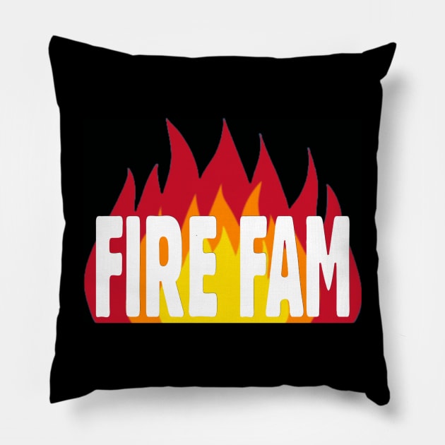 FIRE FAM LOGO Pillow by Fire Family Fun