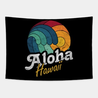 Aloah Hawaii Surfing Surf Sunset Wave Tapestry