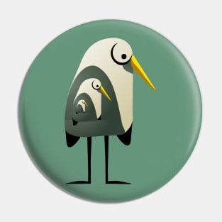 Funny Geometrical Birds - Three in One Pin