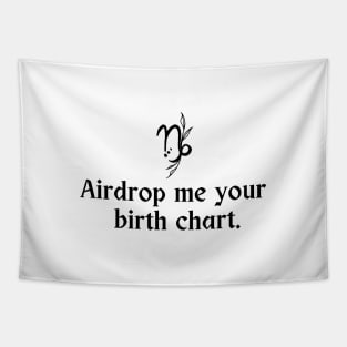 Capricorn Symbol - Airdrop Me Your Birth Chart Tapestry