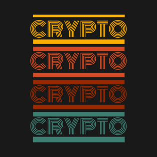 Crypto Retro Vintage Typography T-Shirt