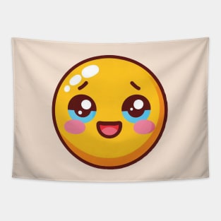 Smiling Crying Face Emoji Tapestry