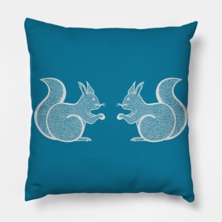 Squirrels in Love - friendly animal design Pillow