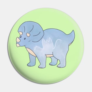 Blue Triceratops Pin