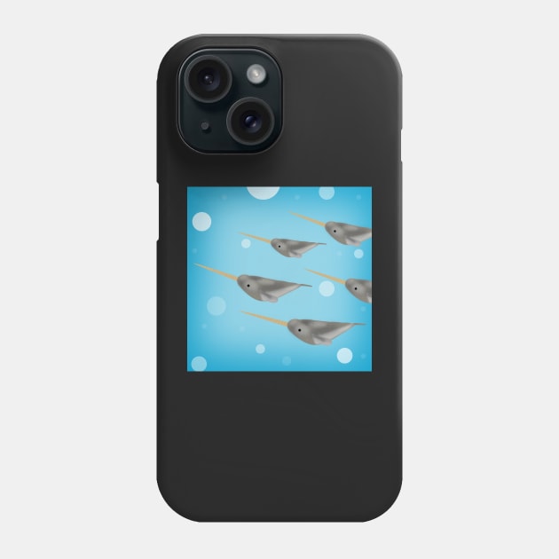 Narwhals Phone Case by MangoStudio