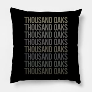 Gray Text Art Thousand Oaks Pillow