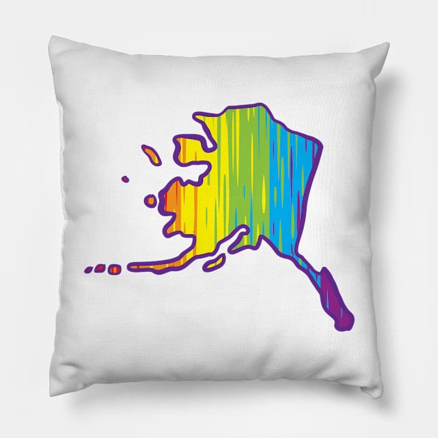 Alaska Pride Pillow by Manfish Inc.