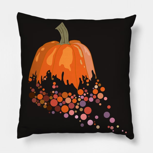 Pumpkin Dots Pillow by MamaYola