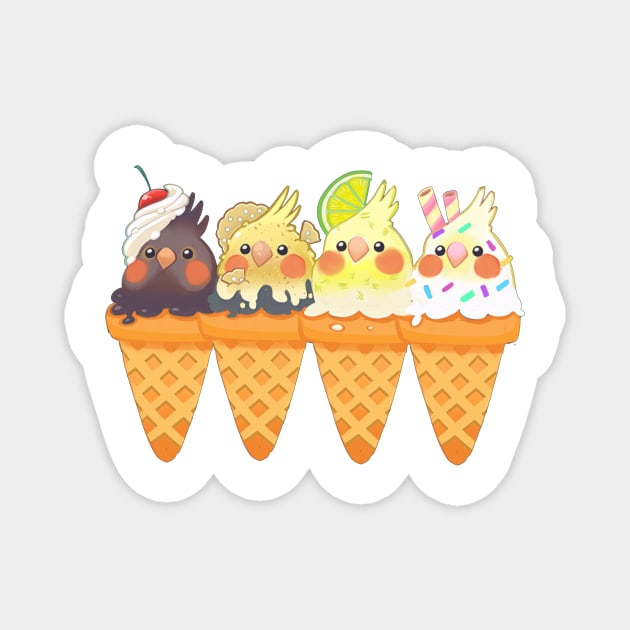 Bird Ice Cream Magnet by G3ny