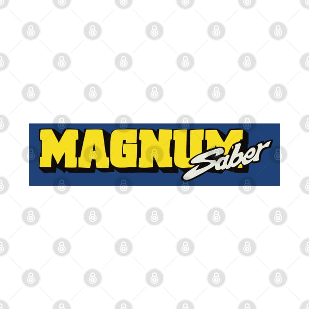 Tamiya Magnum Saber Sticker Logo Design with Blue Border by Animangapoi