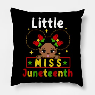 Juneteenth Celebrating 1865 Cute Black Girls Kids Toddler Pillow