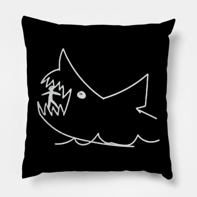 Chalkboard Jaws Pillow by That Junkman's Shirts and more!