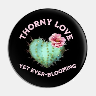 The Beauty of Thorny Love Blooming, love, cactus, heart, pink flower, nature, art, unique design, thorny beauty, strong feelings, romantic gift, expression of love, botanical art, resilience Pin