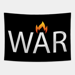 War typographic logo design Tapestry