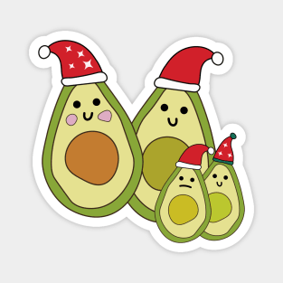 Avocado christmas family Magnet