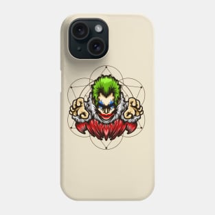 Scary clown hand drawn Phone Case