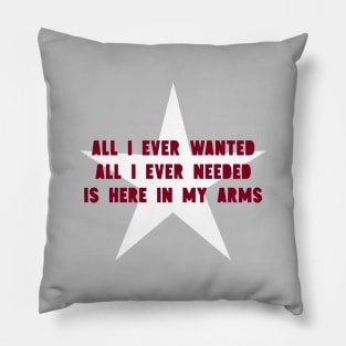 All I Ever Wanted, star, burgundy Pillow