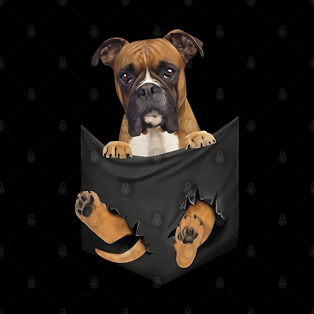 Boxer dog with love by designathome