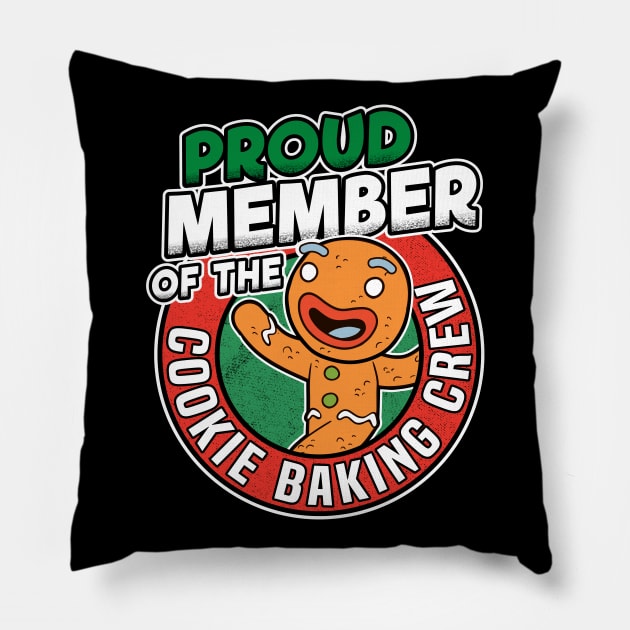 Funny Cookie Baking Crew Member Christmas Outfit Pillow by Kuehni