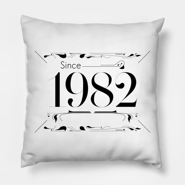 Birthday gift sign about age 1982 Pillow by Aloenalone