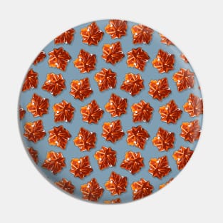 Canadian Maple Syrup Candy Pattern on Blue Grey Pin