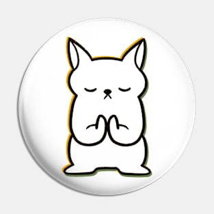 Meditating Dog Pin