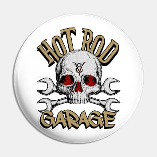 Hot Rod Garage - V8 - Skull Pin