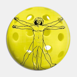 Pickleball Da Vinci Vitruvian Man Pin