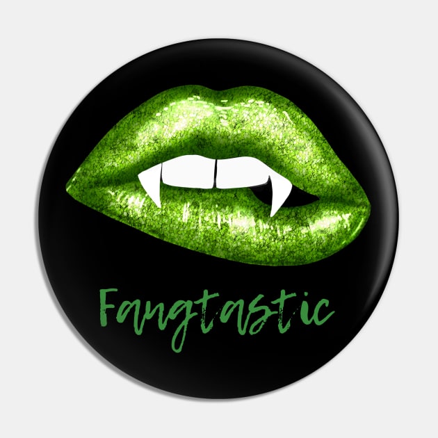 Fangtastic Green Lips Pin by Kylie Paul