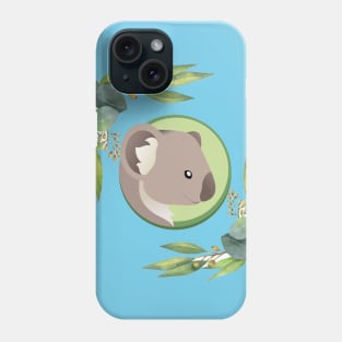 Koala bear in eucalyptus Phone Case