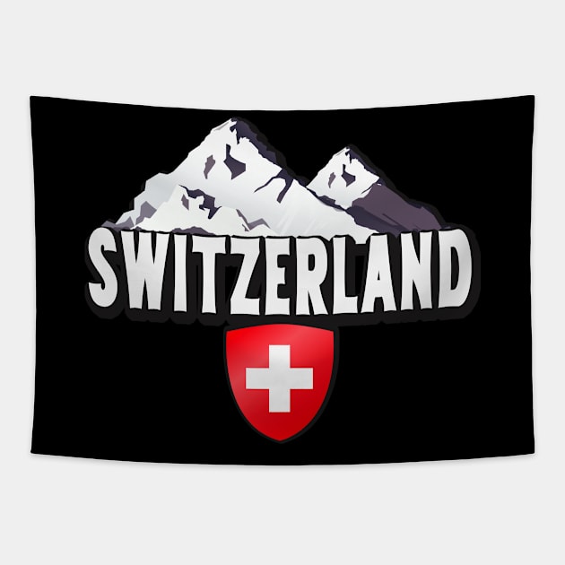 Switzerland Home Mountains Swiss Tapestry by Foxxy Merch