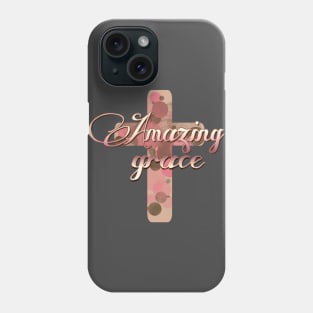 Amazing Grace with Stylized Cross Phone Case