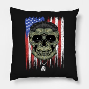 USA skull t-shirt 2020 T-Shirt Pillow