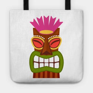 Tiki God Statue Cartoon Illustration Tote