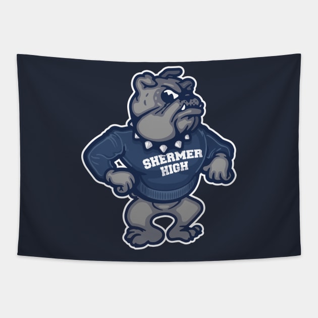 Shermer High Bulldog Mascot Tapestry by Pufahl