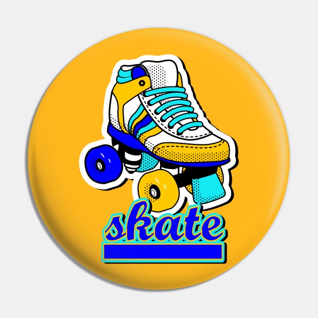 Retro Roller Skate Pin by AlondraHanley