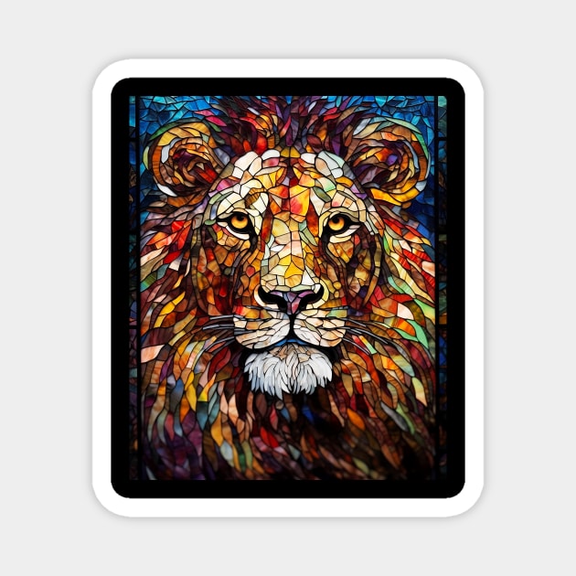 African lion face Magnet by Jeff NZ