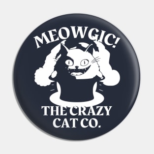 Cat Magician Design (white print) Pin