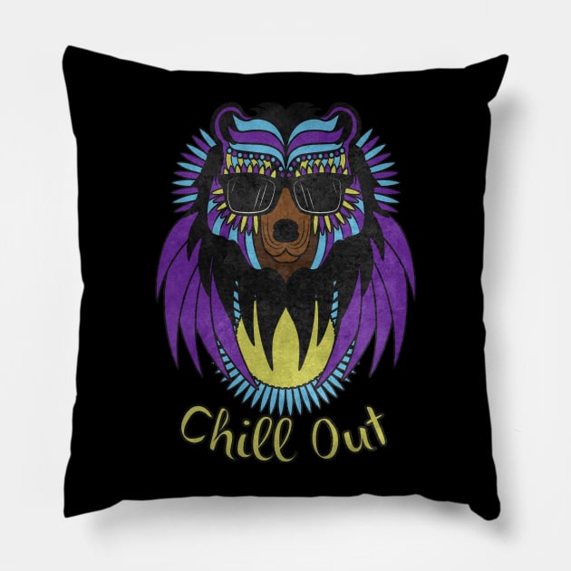 Bear chillout Pillow by Yeroma