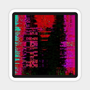 Angry - Glitch Art Abstract Magnet