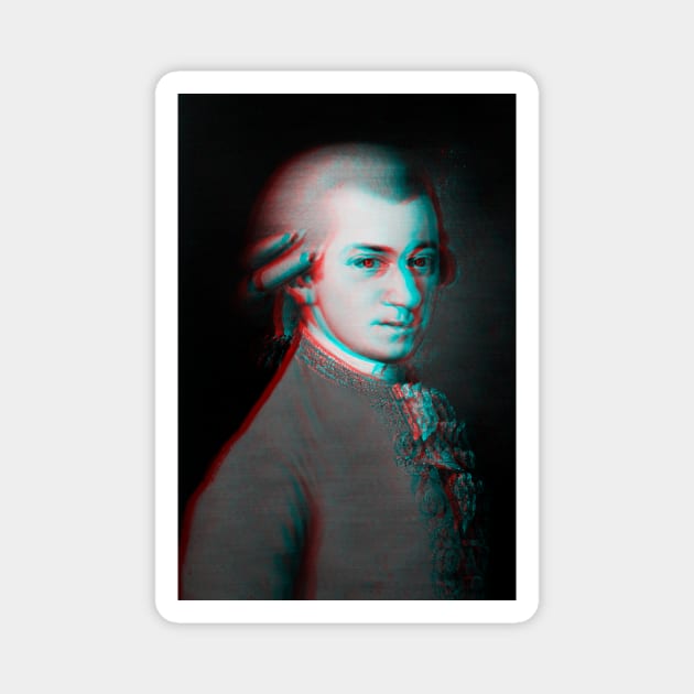 Wolfgang Amadeus Mozart Magnet by TheMusicophile