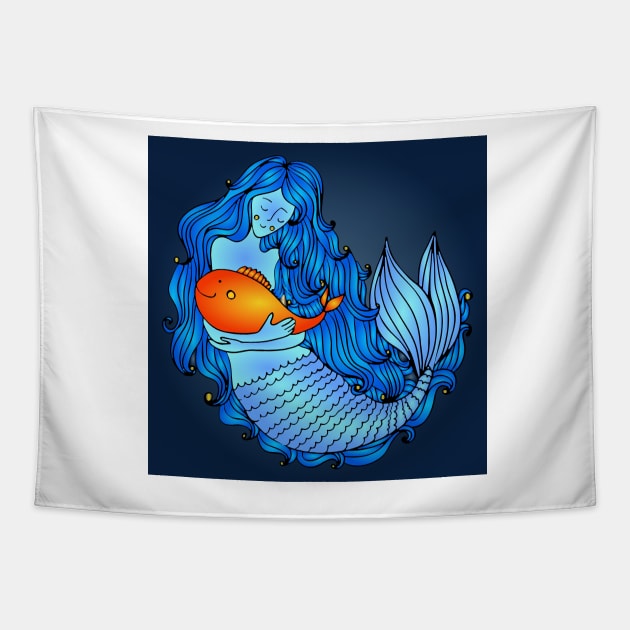 Mermaids 70 (Style:2) Tapestry by luminousstore