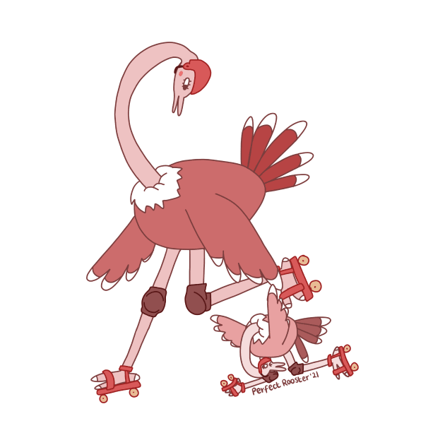 Ostrich roller derby by perfectrooster