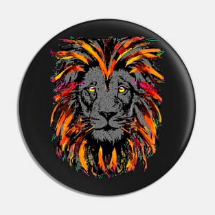 Orange Lion Head - Lion Portrait - Tigazprint Pin