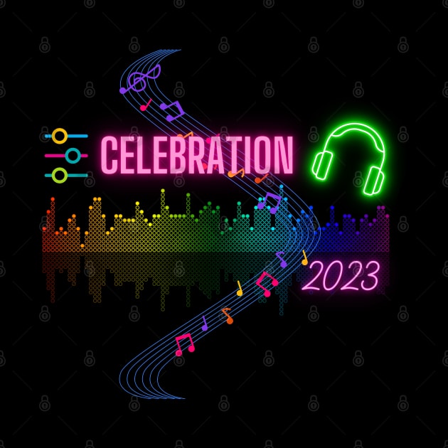 2023 New Year Celebration, Music Beat by MAii Art&Design