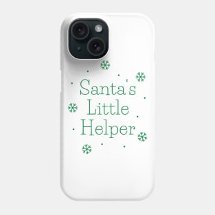 Santa's Little Helper. Cute Christmas design with snowflakes. Phone Case