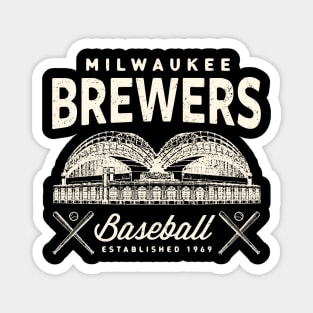 Milwaukee Brewers 1 by Buck Tee Originals Magnet