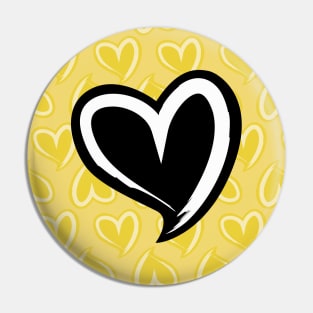 Black heart Pin