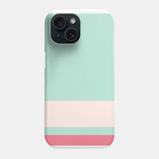 A fine confection of Faded Pink, Light Blue Grey, Misty Rose and Carnation stripes. Phone Case