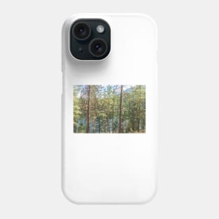Summer Pine Forest and Lake Phone Case